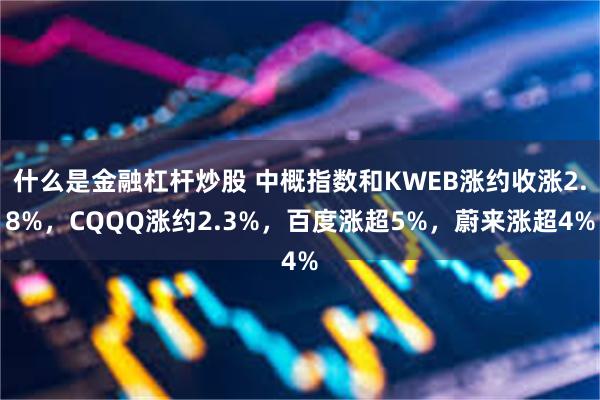 什么是金融杠杆炒股 中概指数和KWEB涨约收涨2.8%，CQQQ涨约2.3%，百度涨超5%，蔚来涨超4%