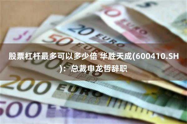 股票杠杆最多可以多少倍 华胜天成(600410.SH)：总裁申龙哲辞职