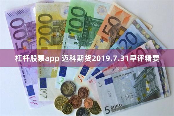 杠杆股票app 迈科期货2019.7.31早评精要